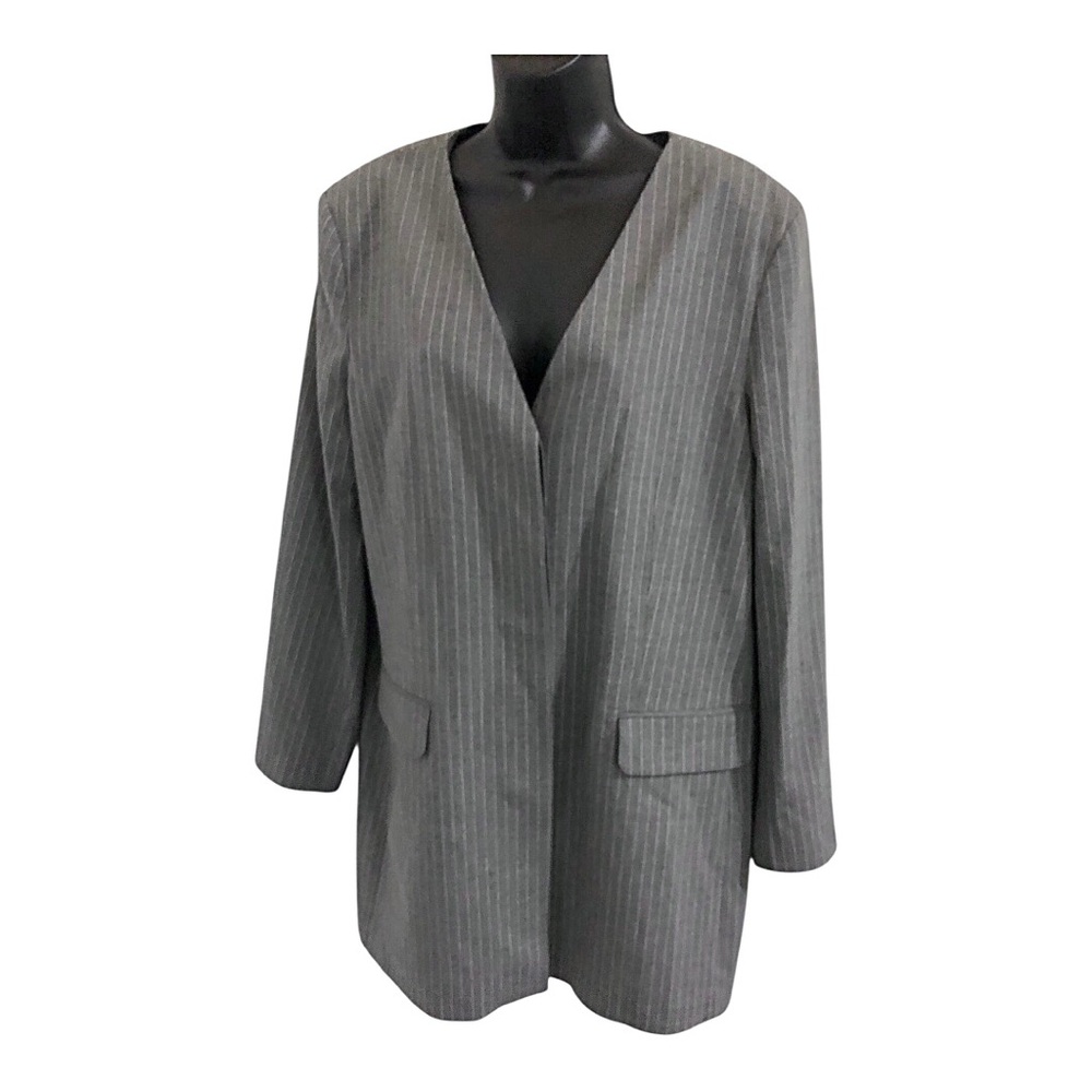 Abercrombie & Fitch gray pinstriped blazer style mini dress size large brand new